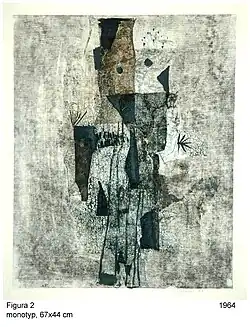 Figure, monotype 67 × 44&nbsp;cm, 1964