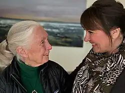 Jane Goodall and Melody Horrill