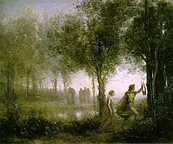 Jean-Baptiste-Camille Corot, Orpheus Leading Eurydice from the Underworld (1861), 112.3 x 137.1&nbsp;cm