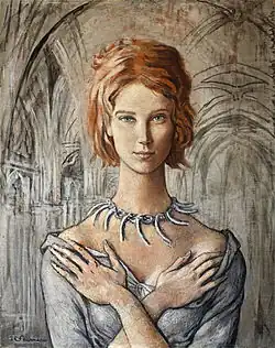 Nadine Cail, oil on plywood, 1961 (coll. Fourneau)