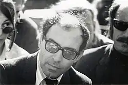 Jean-Luc Godard dans la foule en 1968