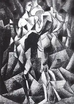 Jean Metzinger, 1910-11, Deux Nus (Two Nudes, Two Women), oil on canvas, 92 x 66&nbsp;cm, Gothenburg Museum of Art, Sweden. Exhibited at the first Cubist manifestation, Room 41 of the 1911 Salon des Indépendants, Paris. Exposició d'Art Cubista, 1912