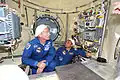 ISS crew inspect the new module's interior on Earth