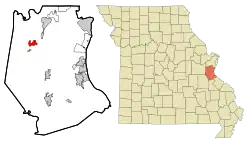 Location of Cedar Hill, Missouri