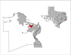 Location of Nederland, Texas