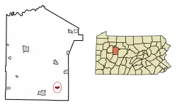 Location of Big Run in Jefferson County, Pennsylvania