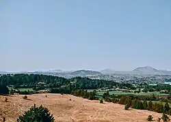 Oreum (volcanic cones) seen from Jeju Olle Trail Route 01
