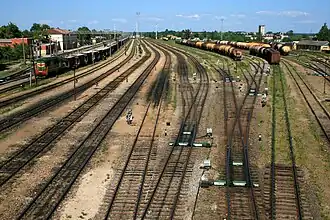 View of the railway yard