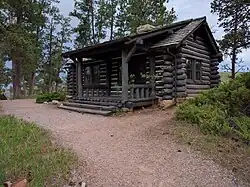 The historic visitor center, built by the Civilian Conservation Corps in the 1930s