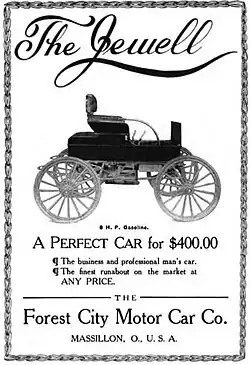 1906 Jewell 8-hp high-wheeler advertisement
