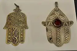 Khmisa amulets, once belonging to a Jewish family