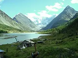 Lake Akkemskoye, a protected area of Russia in Ust-Koksinsky District