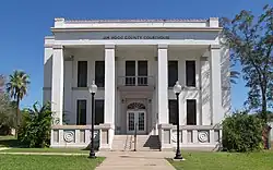 The Jim Hogg County Courthouse in Hebbronville