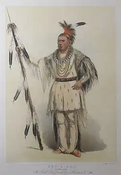 Joc-O-Sot, The Walking Bear, 1844 hand-colored lithograph by George Catlin
