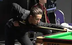 photo of Joe O'Connor playing a snooker shot