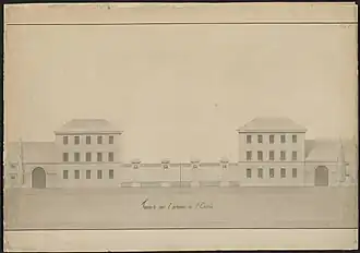 The neoclassical entrance to the courtyard