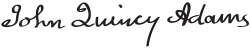 John Quincy Adams's signature