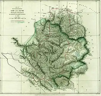 Map including Chira (1865)
