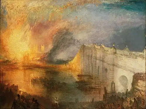 J. M. W. Turner, The Burning of the Houses of Lords and Commons, October 16, 1834, 1834–35
