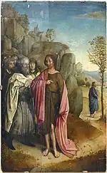 Sermon of Saint John the Baptist (part of the polyptych of Isabel of Castile), 1497, National Museum of Serbia, Belgrade