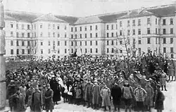 Submission of the Oath of Faith to Romania, of the soldiers from Hunedoara stationed in Vienna, 17 November 1918