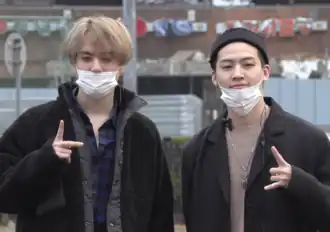 Jus2 in March 2019 From left to right: Yugyeom and Jay B.