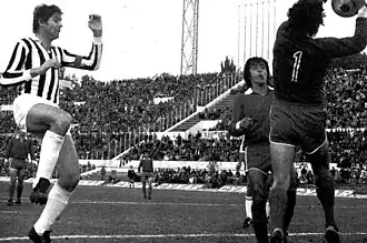 A close-in shot, about to be saved