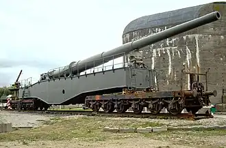 K5 28&nbsp;cm railway gun, at the museum.