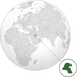Location of&nbsp;Kuwait&nbsp;(green)
