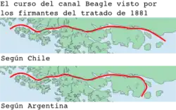 1904 Argentina changed its view of the Beagle Channel