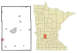 Location of Raymond, Minnesota