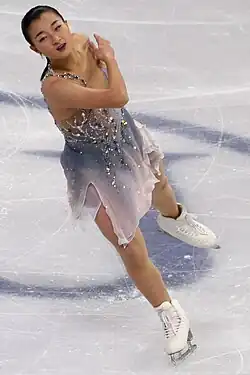 Kaori Sakamoto at the 2024 World Championships