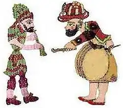Image 10Karagöz and Hacivat are the lead characters of Turkish shadow play, popularized during the Ottoman period. (from Culture of Turkey)