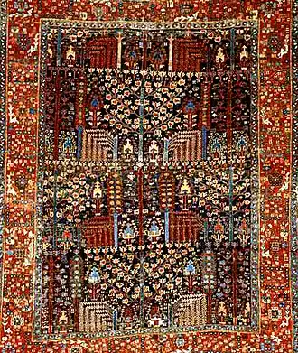 Karaja carpet with Bid Majnūn, or "weeping willow" design