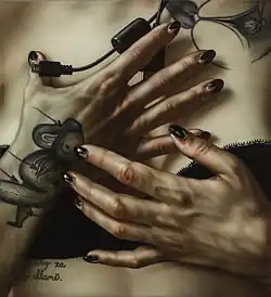 USB (2017), oil on canvas, 60 x 55&nbsp;cm