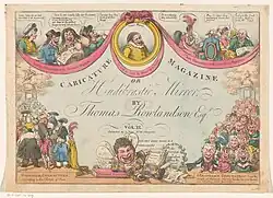 Charles Williams after George Woodward. Title page for Volume 2 of the Caricature Magazine; (Rijksmuseum, Amsterdam)