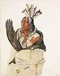 Karl Bodmer, Upsichtä́, Mandan Man, 1834