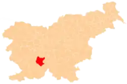 Location of the Municipality of Cerknica