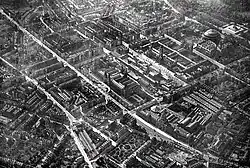 B&W photo of Kensington from the air