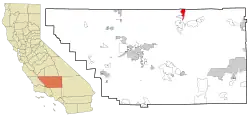 Location in Kern County and the state of California
