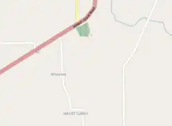 Location of Kheewa alongside Jalalpur–Gujrat Road