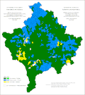 Religious structure of Kosovo by settlements 1931 (territorial organization from 1961)