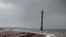 Kiipsaare Lighthouse seen from North-East in the early morning sun, 2023