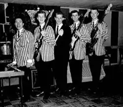 1963 "Louie Louie" line-up. L-R: Don Gallucci, Jack Ely, Lynn Easton, Mike Mitchell, Bob Nordby