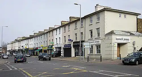 Terrace of Victorian shops.