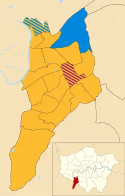 Kingston upon Thames 2022 results map