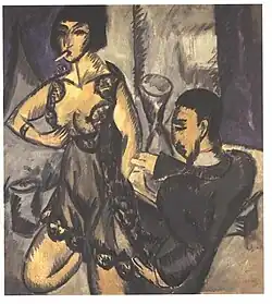 Couple in a room by Ernst Ludwig Kirchner