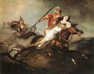 Saint Ladislaus at Battle of Cserhalom (painting by Károly Kisfaludy, 1826–1830) (Hungarian National Gallery, Budapest)