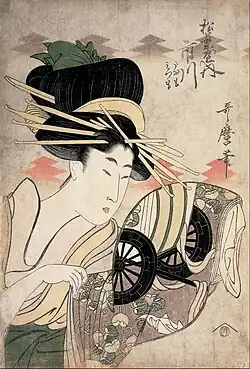 The Courtesan Ichikawa of the Matsuba Establishment from the series Famous Beauties of Edo
