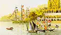 Dummy frigate on a holiday (H. J. Bleuler, 1830, detail)